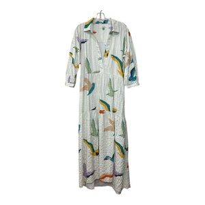 The Carolita Printed Tiered Shirt Dress by Celandine OS Anthropologie
